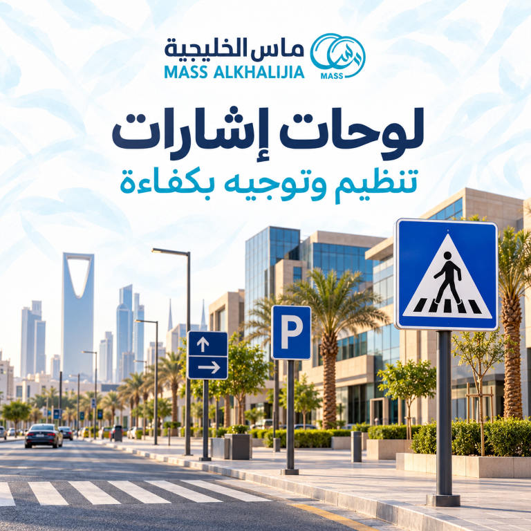 لوحات إشارات في مشهد حضري سعودي-7 (متوسط)
